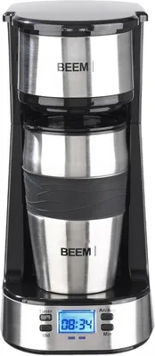 Produktbild von BEEM THERMO 2 GO Single Filterkaffeemaschine mit 0,4l Thermobecher | Permanentfilter | Mit 24h-Timer für einen Becher heißen Kaffee am Morgen ohne Wartezeit | 750 W **