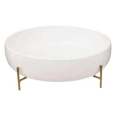 Produktbild von sg-secret-de-gourmet le collectionneur Gold Keramikschale, 30 cm Durchmesser, 10 cm Höhe, multifunktional, pflegeleicht, zum Servieren und Dekorieren