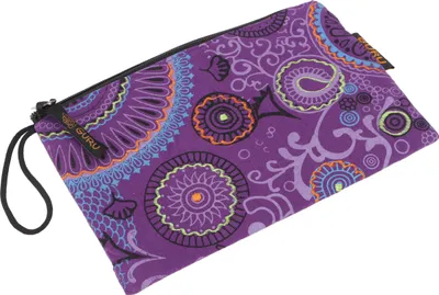 Produktbild von Boho Kosmetiktasche, Kramtäschchen aus Nepal - Lila, Uni - Erwachsene, Violett, Baumwolle, 15*23*3 cm, Kleine Taschen für Kosmetik, Schreibzeug, Mehr