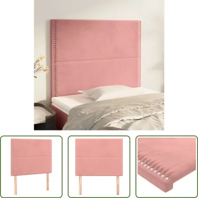 Produktbild von The Living Store Kopfteile 2 Stk. Rosa 90x5x78/88 cm Samt
