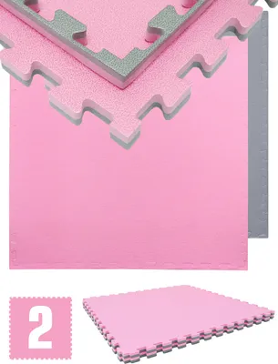 Produktbild von 1.6qm Profi Fitnessmatte 2cm - 2er Set 90x90 Bodenschutzmatte für Fitnessgeräte