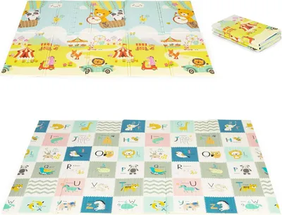 Obrázok produktu pre Edukačná penová podložka, obojstranná, skladacia, veľká taška ECOTOYS