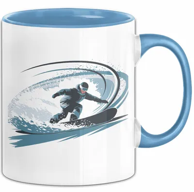 Produktbild von Snowboarder Tasse Geschenkidee Schneereiter Lustiger Spruch Geschenkidee Lustig (Blau)