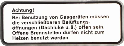 Produktbild von Gas-Hinweisschild für Gasgeräte, DIN A5 (210x148 mm), wetterbeständiger Kunststoff, Gelb-Rot