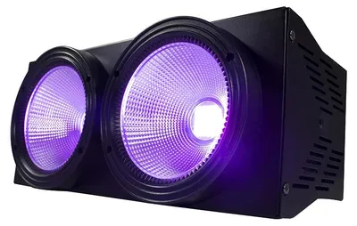 Zdjęcie produktu dla Reflektory LED PAR z technologią COB (2-okółkowe) - oświetlenie sceniczne DMX512 - zestaw 4 sztuk - 200 W - RGBWA+UV (6-w-1) - wtyczka EU - idealne dla DJ-ów i na scenę