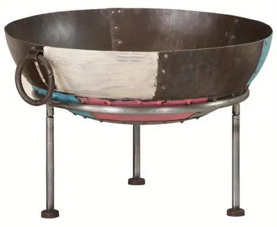 Immagine prodotto di Focolare da esterno – Braciere – Camino da giardino – Struttura in metallo robusta – 55x55x38 cm