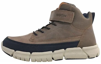 Immagine prodotto di Scarpe Geox Flexyper, stivali da bambino, colore marrone, con chiusura a velcro, adatte per il tempo libero