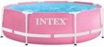Produktbild von INTEX 28290NP - Pink Metal Frame Pool (244x76cm) Swimmingpool Planschbecken