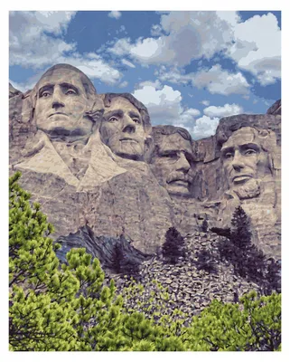 Productafbeelding van Schipper 609130895: Schilderen op nummer, Mount Rushmore – 40 x 50 cm – Inclusief verf en penseel