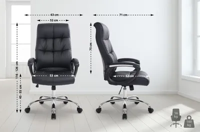 Obrázek produktu pro Kancelářská XXL židle Pose - Černá