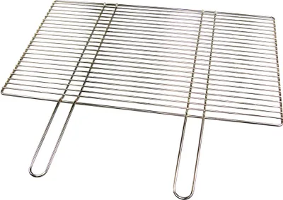 Produktbild von Edelstahl Grillrost 54 x 34 cm mit festen Griffen / nur  10 mm lichter Stababstand