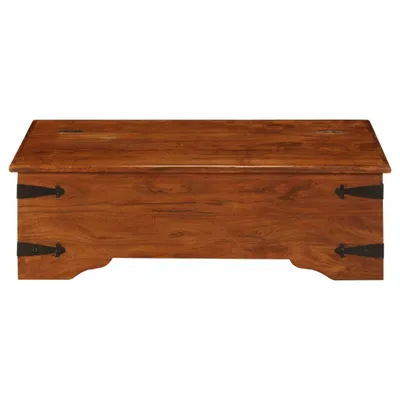 Zdjęcie produktu dla vidaXL Stolik kawowy z litego drewna z miodowym wykończeniem 110x55x35 cm