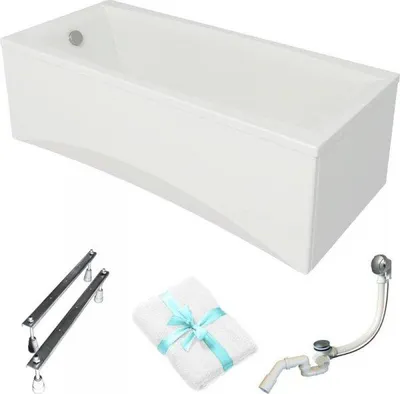 Produktbild von Cersanit | Badewanne - Rechteckbadewanne Virgo - 180 X 80 Cm - Mit Weißer Verkleidung - Acryl - Siphon Und Füße