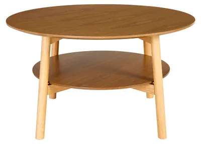 Produktbild von Miliboo - Beistelltisch rund aus hellem Holz D80 cm MALVA
