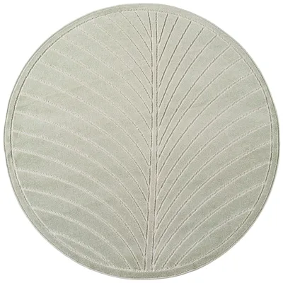Image de Nova Yae tapis poils ras rond Ø 160cm vert