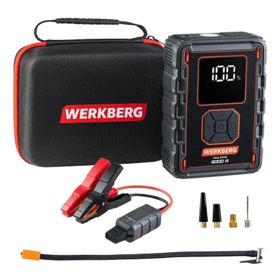 Zdjęcie produktu dla Urządzenie rozruchowe powerbank booster WERKBERG AL008 2500A/5000A 32000mAh kompresor
