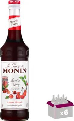 Image de Lot de 6 Sirop Monin - Cerise griotte - 70cL