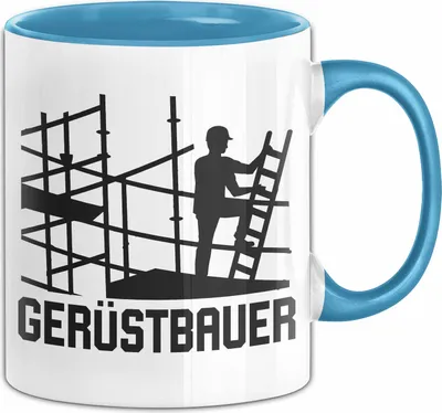 Produktbild von Gerüstbauer Tasse Geschenk Handwerk Gerüstbauer Männer Becher (Blau)
