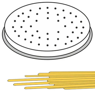 Image de Tamis pour pâtes SPAGHETTI 22 trous dia 2 mm MPF2.5/4 - Hendi 229484
