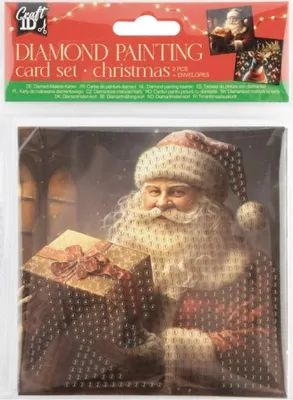 Zdjęcie produktu dla CRAFT ID Diamentowa kartka świąteczna z Mikołajem i świątecznym reniferem 13x13 cm