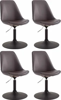 Produktbild von 4er Set Esszimmerstühle Maverick B Kunstleder braun