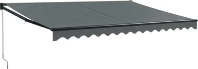 Image de vidaXL Auvent rétractable Anthracite 4x3 m Tissu et aluminium