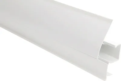 Produktbild von LEMAL Sockelleisten Sparpaket, PVC 65x23mm - Fußleisten mit Kabelkanal - (56 Meter 101A weiß) Abschluss Leisten Teppichboden