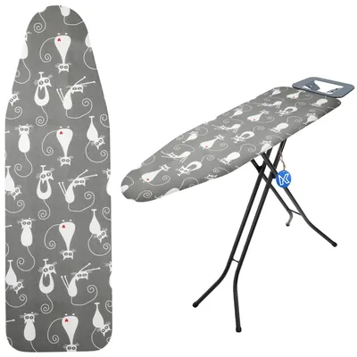 Obrázok produktu pre Poťah na žehliacu dosku, 100% bavlna, 148 x 52 cm, vhodný pre dosky do rozmerov 124 x 40 cm alebo 140 x 40 cm, vrstva peny hrubá 3 mm, 6 unikátnych vzorov