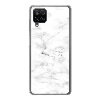 Produktbild von MuchoWow® Handyhülle Schutzhülle Hülle für Samsung Galaxy A12 Marmor - Weiß - Grau Silikon Softcase Handy Hülle - Bild