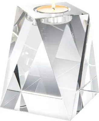 Produktbild von Casa Padrino Kristallglas Teelichthalter 15 x 15 x H. 18 cm - Luxus Deko Accessoires