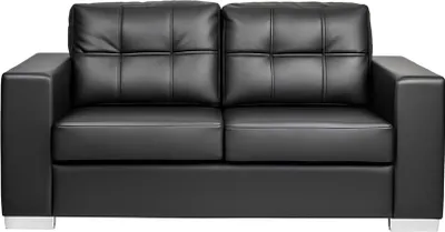Immagine prodotto di Soggiorno nero divano relax in pelle a 2 posti design moderno