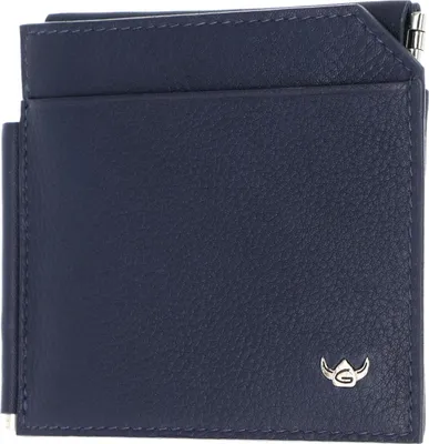 Produktbild von Golden Head Leder Kartenhalter Geldklammer Capri Clip-Scheintasche 1960 Blau dunkelblau