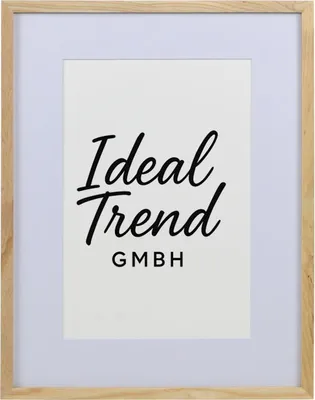 Produktbild von Bilderrahmen Massivholz Eiche mit Passepartout & gehärtetem Echtglas Oak wood frame Tempered glass HR-12 - Farbe: Natur | Format: 30x40