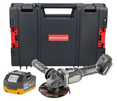 Image de Meuleuse d'angle sans fil Procraft Industrial AG125Bbb 20 V 125 mm Brushless Solo - sans batterie, sans chargeur