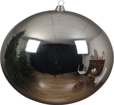 Christbaumkugeln Weihnachtskugeln bruchfest Ø 40 cm 1 Stück silber glanz