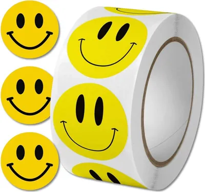 Image de EDIBAZZAR | Autocollants colorés pour enfants, 500 pièces sur un rouleau. Motivant pour le sourire.
