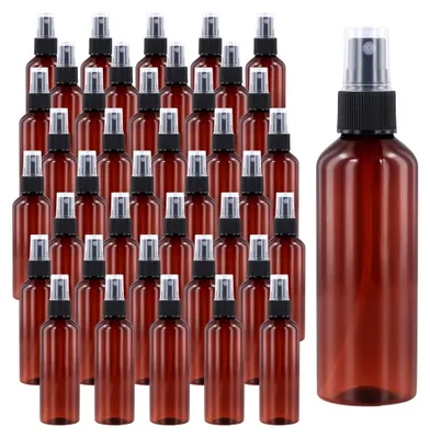 Produktbild von Braune Sprühflaschen aus Kunststoff, 100 ml, 40 Stück
