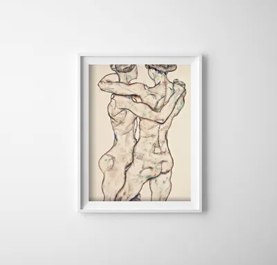 Produktbild von Poster - Canvas - Leinwand - 42 cm x 59,4 cm - Mädchen umarmend