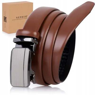 Produktbild von SEPHER Herren Ledergürtel Automatikschließe Breite 3,2 cm Braun
