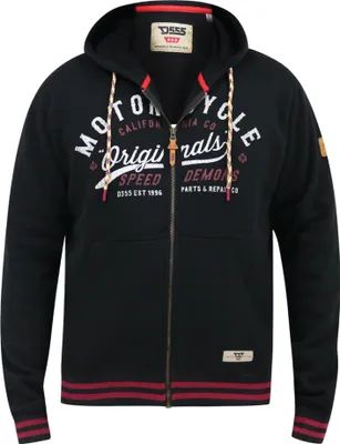 Produktbild von Duke - "D555 Patrick" Hoodie mit durchgehendem Reißverschluss Durchgehender Reißverschluss für Herren DC504 (S) (Schwarz)