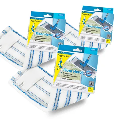 Produktbild von 3x Wischmopp Bodenreiniger Bodenwischer Ersatzbezug Floor Hero