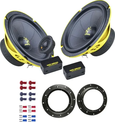 Immagine prodotto di Ground Zero GZIC 165.2SPL altoparlanti con kit di installazione adatto per VW Volkswagen Caddy dal 2003 porte anteriori 400 Watt 165mm 2 vie sistema compo