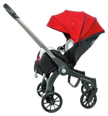 Imagen del producto de Cochecito para bebé, plegado con un solo clic, ruedas con sistema de amortiguación, modelo G308, color rojo