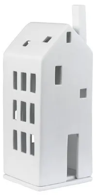 Produktbild von Lichthaus groß 18,6 cm, Porzellan, Weiß, Räder, Dekoration, Lichtquelle