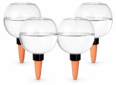 Image de Boules d'arrosage en terre cuite, 500 ml, lot de 4, pour plantes