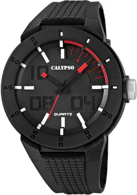 Image de Calypso Hommes Montre Analogico K5629/2 Plastique PUR Montre noire UK5629/2