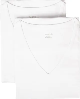 Immagine prodotto di T-shirt uomo RAGNO manica corta scollo v bordino basso confezione 2 capi eco Cotone elasticizzato bipack articolo 611478, 7-SETTIMA, Cotone 93%,Spandex 7%