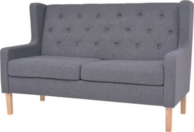 Zdjęcie produktu dla VidaXL 245453, Szary, 2 siedz., Poliester, 1400 mm, 680 mm, 900 mm