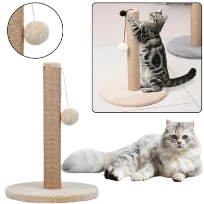 Productafbeelding van Cat Scratcher Krabpaal Toren Lichtbruin 40 Cm X 30 Cm