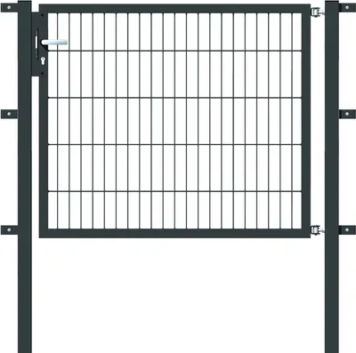 Produktbild von Alberts Einzeltor Flexo mit Zubehör, zum Einbetonieren, anthrazit, Breite 125 cm, Höhe 100 cm